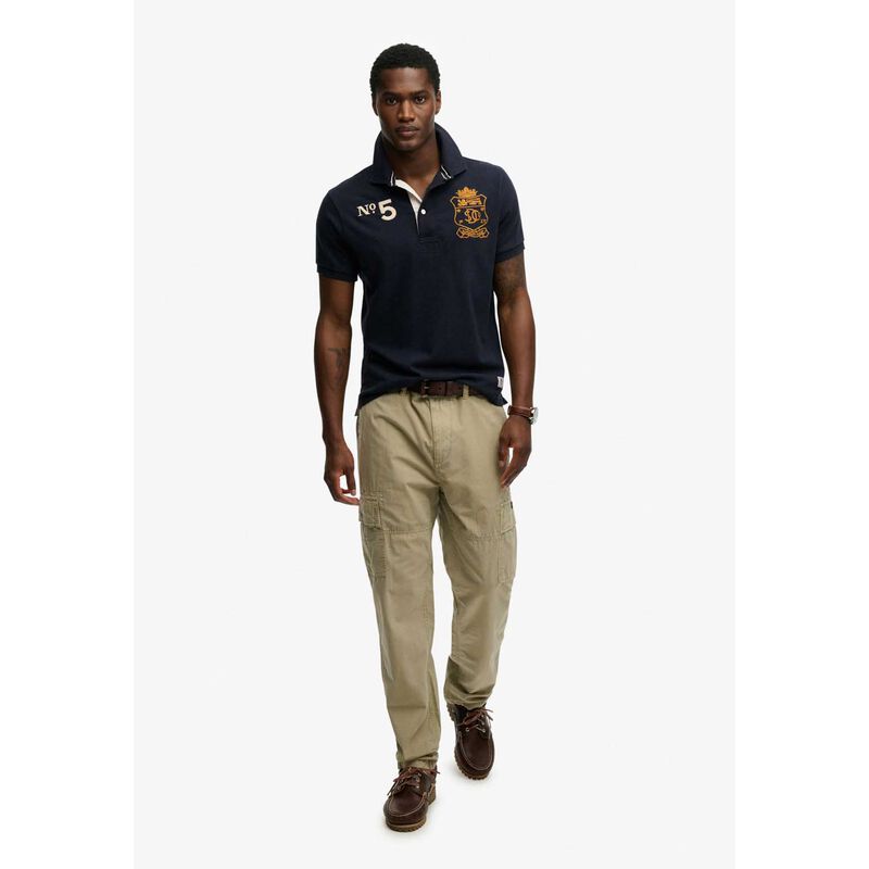 Superdry Double Emblem Jersey Short Sleeve Rugby image number 3